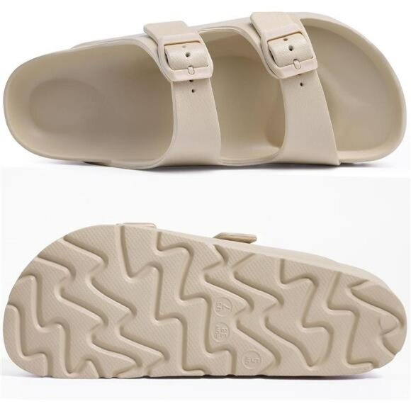 Platform Arch Support Sandals Slip On Foam Slides Buckle Comfort Summer Shoes - Picture 3 of 7